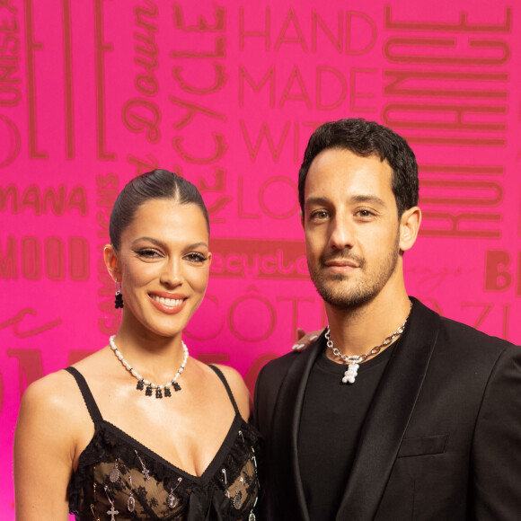 Exclusif - Iris Mittenaere et son fiancé Diego El Glaoui - Soirée du bijoutier APM Monaco sur la plage La Môme lors du 76ème Festival International du Film de Cannes le 17 mai 2023. © Rachid Bellak-Tiziano da Silva/Bestimage  Exclusive - For Germany call for price - Evening of the jeweler APM Monaco on La Môme beach during the 76th Cannes International Film Festival on May 17, 2023. 