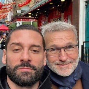 Laurent Ruquier avec son compagnon Hugo Manos à Londres.