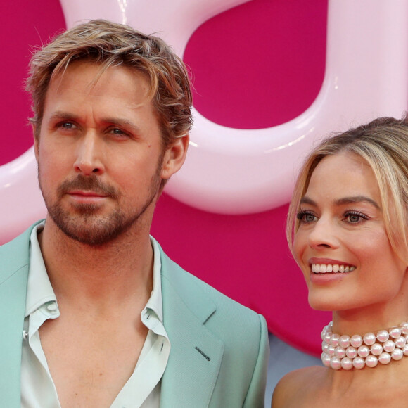 Ryan Gosling and Margot Robbie à Londres le 12 juillet 2023