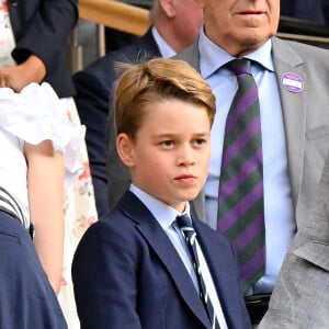 Tennis : Wimbledon 2023 - Angleterre - Finale simple Messieurs- Victoire de Carlos Alcaraz Espagne contre Novak Djokovic Serbie - Royal Box - Prince George songeur