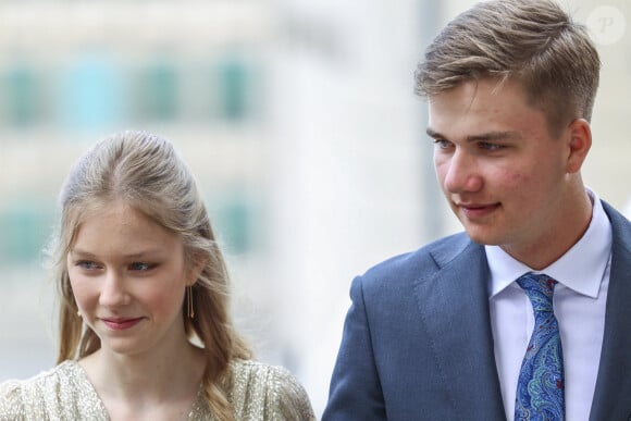 Prince Gabriel et princesse Eleonore de Belgique - Célébrations de la Fête nationale de Belgique, 21 juillet 2023 à Bruxelles
