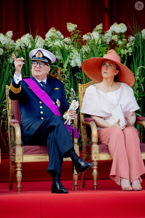 Prince Laurent et princesse Claire de Belgique - Célébrations de la Fête nationale de Belgique, 21 juillet 2023 à Bruxelles