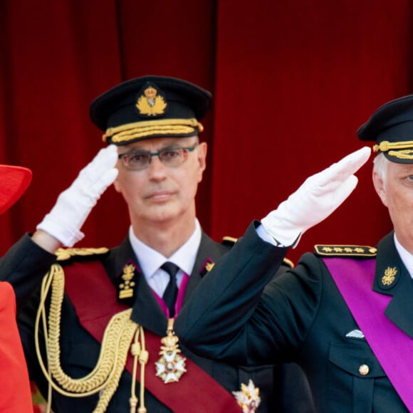 Philippe  et Mathilde de Belgique - Célébrations de la Fête nationale de Belgique, 21 juillet 2023 à Bruxelles