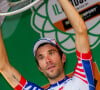 Ils habitent ensemble dans les Vosges.
Thibaut Pinot - Le cycliste français Thibaut Pinot (Groupama-FDJ) remporte le 112ème Tour de Lombardie, la dernière grande classique de la saison, à Côme, Italie, le 13 octobre 2018. 