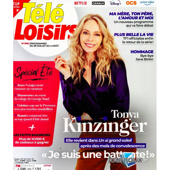 Couverture du magazine "Télé-Loisirs" paru le lundi 24 juillet 2023.