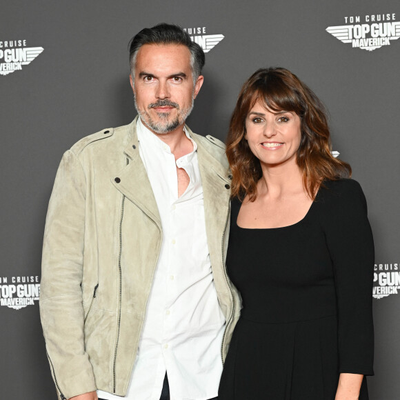 Faustine Bollaert et son mari Maxime Chattam - Avant-première du film "Top Gun Maverick" à l'UGC Normandie à Paris le 19 mai 2022. © Coadic Guirec/Bestimage