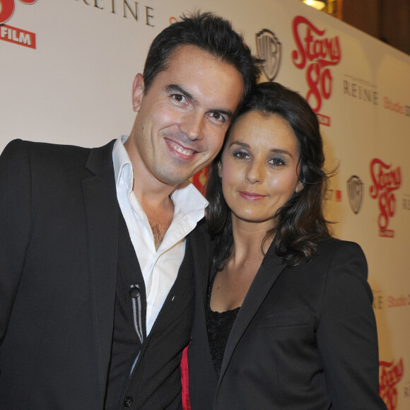 Faustine Bollaert et son mari Maxime Chattam - Avant-premiere du film "Stars 80" au Grand Rex le 19 octobre 2012