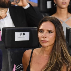 Victoria, David et Harper Beckham lors du premier match de Lionel Messi avec l'Inter Miami.
