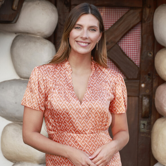Exclusif - Camille Cerf (Miss France 2015) lors de l'opération "L'été gaulois fait son grand retour au Parc Astérix" à Plailly le 8 juillet 2022. © Christophe Aubert via Bestimage 