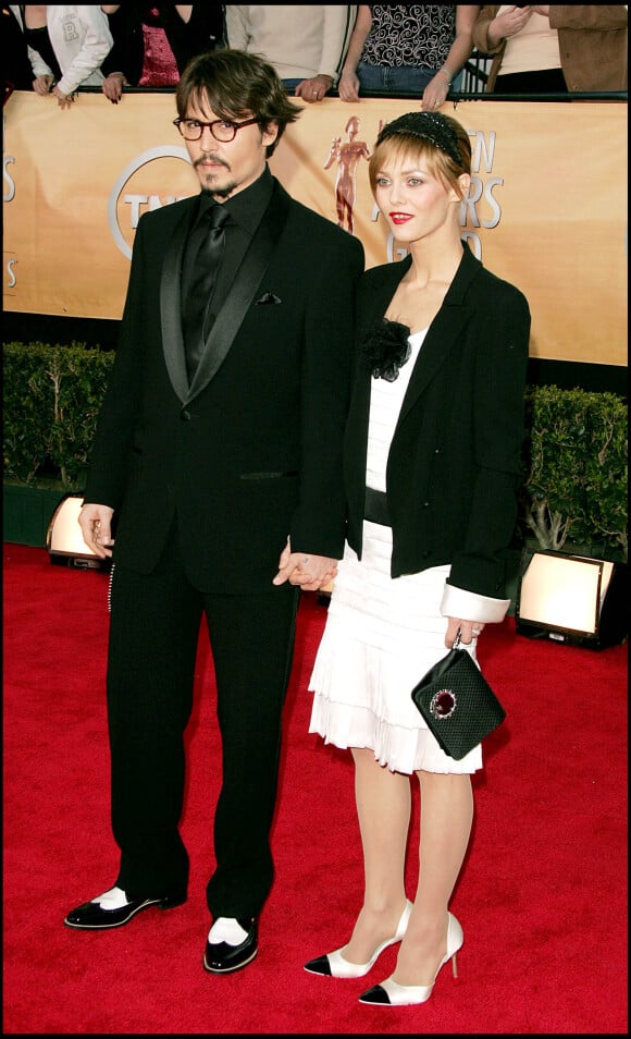 Johnny Depp et Vanessa Paradis aux Screen Actors Guild Awards à Los Angeles en 2005