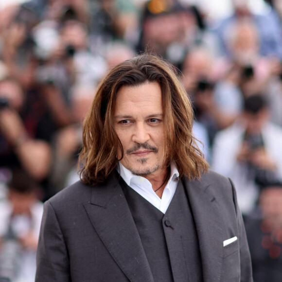 Johnny Depp au photocall de "Jeanne du Barry" lors du 76ème Festival International du Film de Cannes, le 17 mai 2023. © Dominique Jacovides/Cyril Moreau/Bestimage 