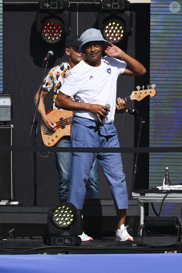 Yannick Noah en concert lors des championnats du monde de Para Athlétisme PARIS'23, le 14 juillet 2023. 