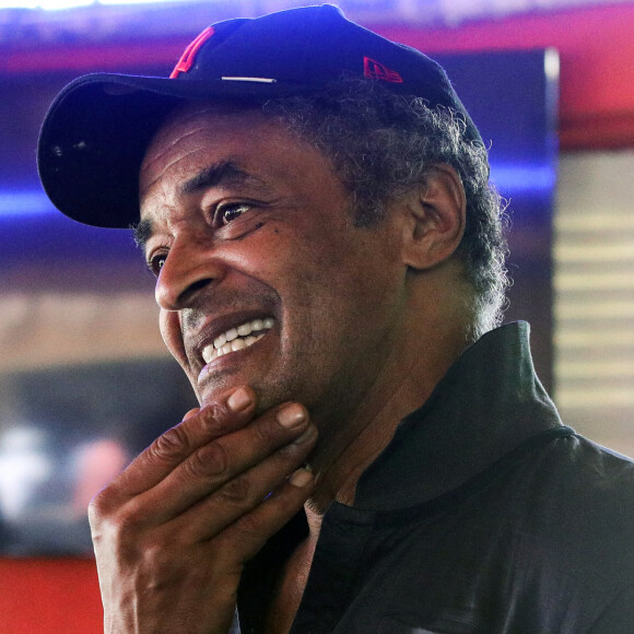 L'ancien sportif de tennis, Yannick Noah dans son village Noah, à Yaoundé, Cameroun, le 25 juillet 2022. © Stéphane Lemouton/Bestimage