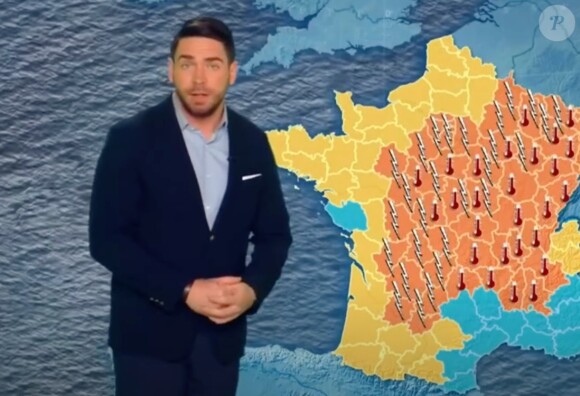 Ange Noiret assurant la présentation de la météo sur TF1 !