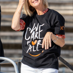 Michele laroque lors "Les rencontres inspirantes" organisées par son association "Inspired by KM" aux Arènes de Nîmes, France, le 12 octobre 2022. © Stéphanie Gouiran/Panoramic/Bestimage 