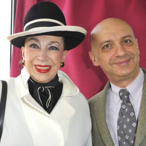Geneviève de Fontenay avec son fils Xavier - 90ème Prix d'Amérique Marionnaud à l'hippodrome de Vincennes.