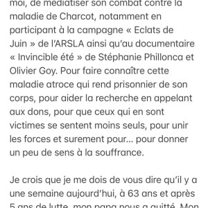 Sur Instagram, elle a rendu hommage à son papa.
Malika Ménard adresse un hommage à son papa décédé sur Instagram.