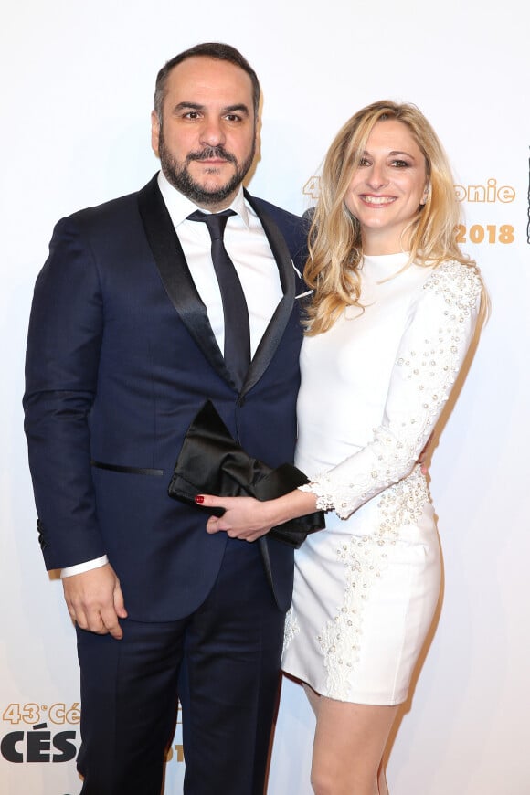 François-Xavier Demaison et sa compagne Anaïs Tihay - Photocall lors de la cérémonie des Cesar à la salle Pleyel à Paris. © Dominique Jacovides - Olivier Borde / Bestimage 