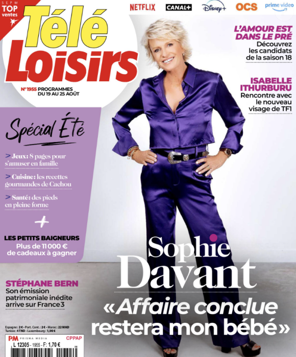 Couverture du magazine "Télé Loisirs" paru le 14 août 2023