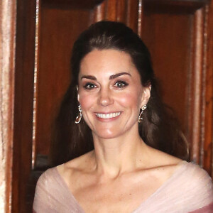 Catherine (Kate) Middleton, duchesse de Cambridge à la sortie du dîner de gala "100 Women in Finance" au profit des écoles pour la santé mentale au Victoria and Albert Museum de Londres, Royaume Uni, le 13 février 2019. 