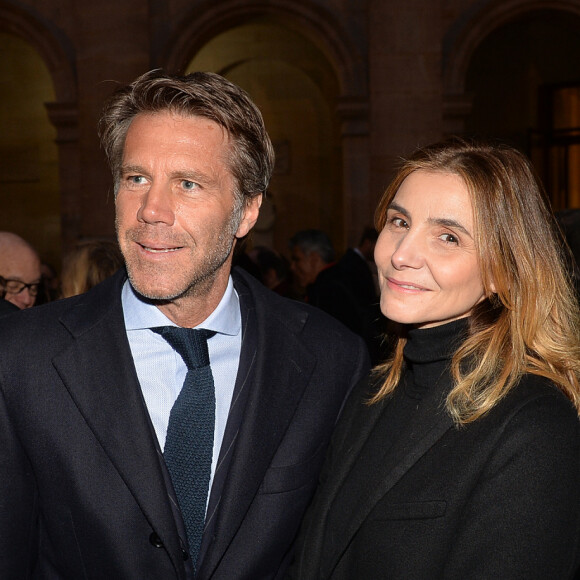 Le prince Emmanuel-Philibert de Savoie et sa femmme Clotilde Courau lors de la cérémonie d'installation de F.Mitterrand à l'académie des Beaux-Arts à Paris, France, le 6 février 2020. © Veeren/Bestimage 