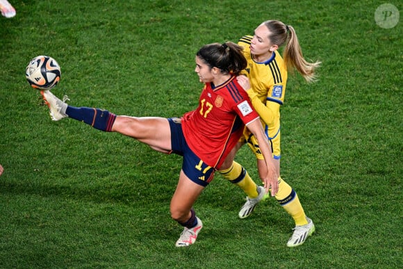 La joueuse Alba Redondo s'est retrouvée malgré elle sous le feu des critiques
 
Alba Redondo et l'équipe d'Espagne à la Coupe du monde 2023 à Auckland, Nouvelle Zélande, Aug. Photo: Alan Lee / www.photosport.nz © Photosport / Panoramic / Bestimage