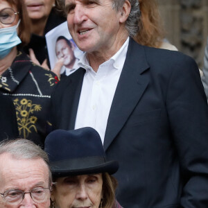 Gérard Leclerc à la sortie des obsèques d'Emmanuel de La Taille en la basilique Sainte-Clotilde de Paris, France, le 22 octobre 2021.