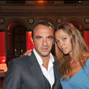 NIKOS ALIAGAS ET SANDRINE QUETIER - COCKTAIL DE RENTREE DE TF1 AU PALAIS BRONGNIART A PARIS