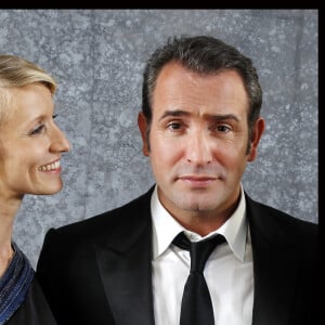 Exclu - Alexandra Lamy et Jean Dujardin - Studio de la 37e édition des César aux Fouquet's. Vendredi 24 février 2012. Crédit photographe : Olivier Borde / Bestimage