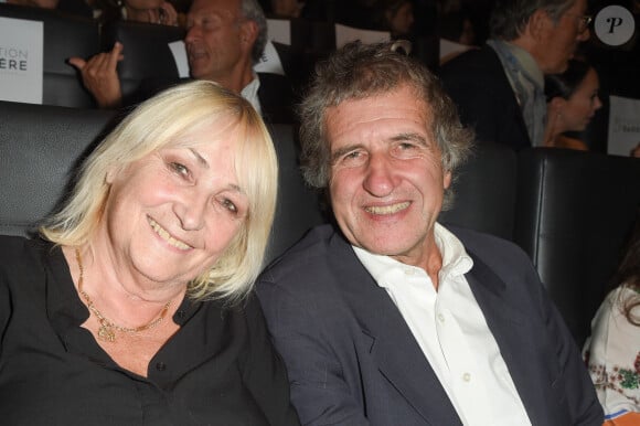 Gérard Leclerc et sa femme Julie Leclerc - Avant-première du film "Les Chatouilles" et la remise du Prix cinéma de la Fondation Barrière au Cinéma Publicis à Paris, France, le 17 septembre 2018. © Coadic Guirec/Bestimage 