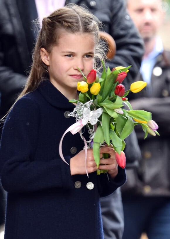 La princesse Charlotte de Cambridge en visite au château de Cardiff, Royaume Uni, le 4 juin 2022, à l'occasion du jubilé de platine de la reine d'Angleterre. 