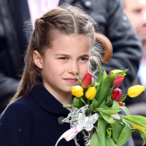 La princesse Charlotte de Cambridge en visite au château de Cardiff, Royaume Uni, le 4 juin 2022, à l'occasion du jubilé de platine de la reine d'Angleterre. 