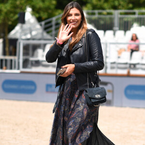 Camille Cerf, miss France 2015 et ambassadrice LPEJ 2022 lors de la 8ème édition du "Longines Paris Eiffel Jumping" au Champ de Mars à Paris, le 26 juin 2022. © Perusseau/Gorassini/Tribeca/Bestimage 