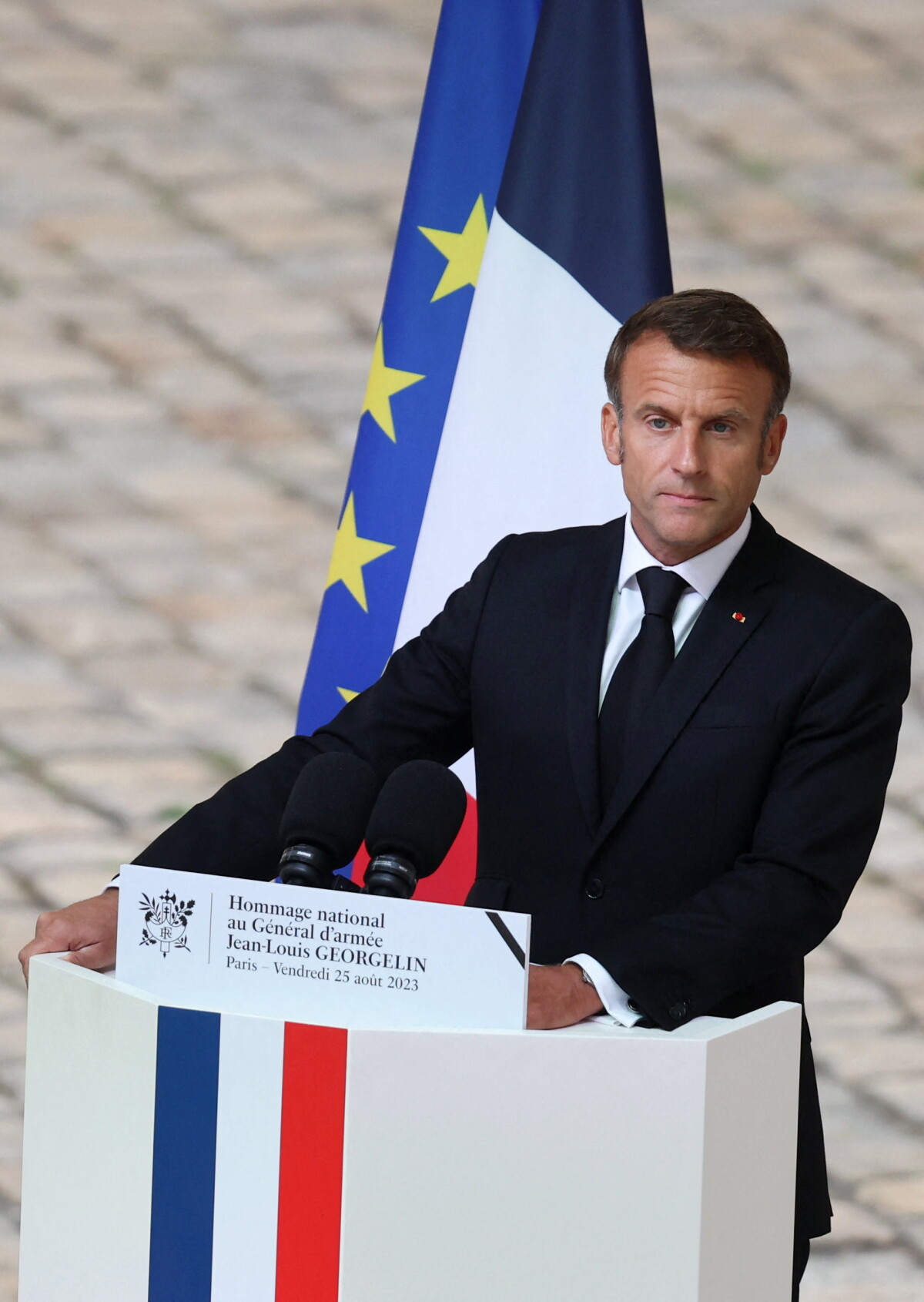 Photo : Le président de la République française, Emmanuel Macron lors ...
