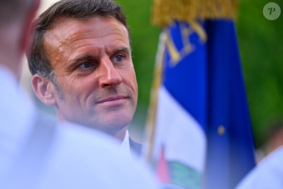 Et innantendue !
Le président Emmanuel Macron et sa femme Brigitte assistent à la cérémonie du 79ème anniversaire de la libération de la ville de Bormes-les-Mimosas le 17 août 2023. © Philippe Magoni / Pool / Bestimage 