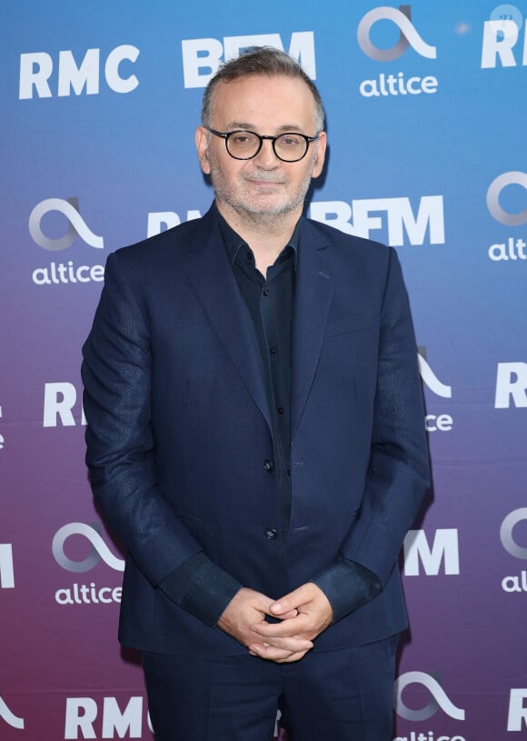 Karim Nedjar lors de la conférence de presse de rentrée BFM TV. - RMC du groupe Altice France à Paris, France, le 31 août 2023. © Coadic Guirec/Bestimage