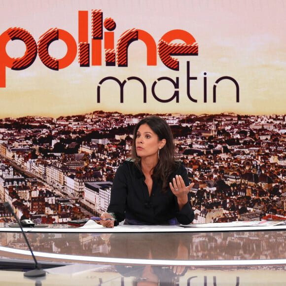 Apolline de Malherbe lors de la conférence de presse de rentrée BFM TV. - RMC du groupe Altice France à Paris, France, le 31 août 2023. © Coadic Guirec/Bestimage