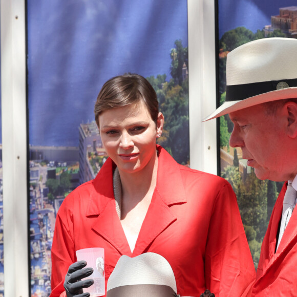 La princesse Charlene de Monaco, La princesse Gabriella de Monaco, comtesse de Carladès, le prince Albert II - "Le rocher en fête" la principauté de Monaco fête le centenaire du prince Rainier III à Monaco, le 31 mai 2023.