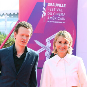 Judith Godrèche et son fils Noé Boon à la première de la série "Icon of French Cinema" lors du 49ème Festival du Cinema Americain de Deauville, France, le 2 septembre 2023. © Denis Guignebourg/BestImage 