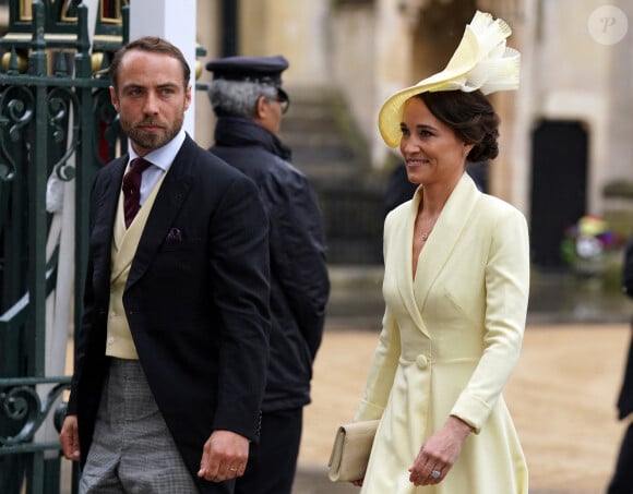 Pippa et James Middleton - Les invités à la cérémonie de couronnement du roi d'Angleterre à l'abbaye de Westminster de Londres, Royaume Uni, le 6 mai 2023.