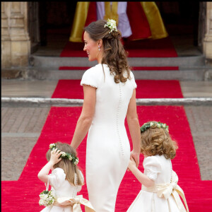 Sa silhouette avait marqué le grand public au mariage de sa soeur Kate
Pippa Middleton au mariage de Kate le 29 avril 2011