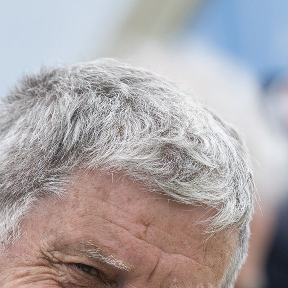 Jean-Michel Larqué lors du match d'inauguration du stade Charles de Gaulle à Colombey-les-Deux-Églises entre le Variétés Club de France et le club local le 6 juin 2021. Ce match contre le FC Colombey a été joué au profit de la Fondation Anne-de-Gaulle © Pierre Perusseau / Bestimage