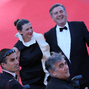 Aude Ambroggi et Daniel Auteuil - Montee des marches du film "La Venus a la fourrure" lors du 66eme festival du film de Cannes. Le 25 mai 2013