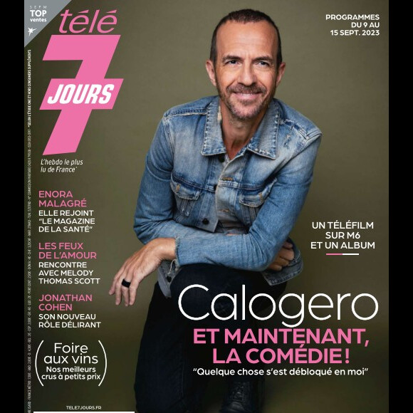 Calogero en couverture de "Télé 7 Jours" le 4 septembre 2023.