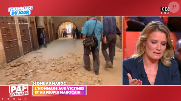 Pascale de la Tour du Pin réagit au séisme au Maroc dans "TPMP", le lundi 11 septembre 2023.