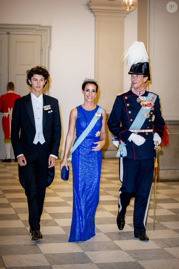 Le prince Nikolai de Danemark, la princesse Marie de Danemark et le prince Joachim de Danemark - Dîner de gala des 50 ans du prince Frederik de Danemark au château de Christiansborg à Copenhague, Danemark, le 26 mai 2018.