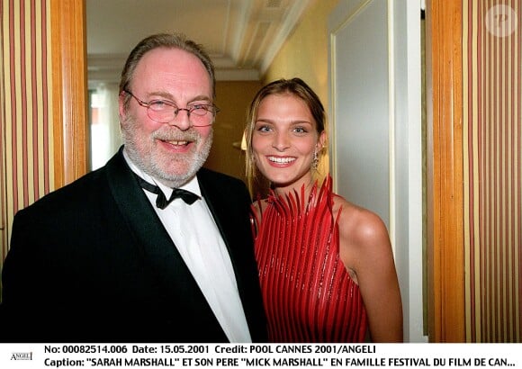 Sarah Marshall et son père Mike Marshall lors du Festival de Cannes 2001