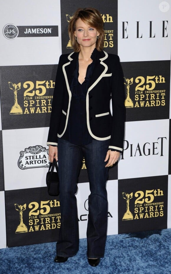 Jodie Foster aux Spirit Awards, à Los Angeles, le 05/03/2010.