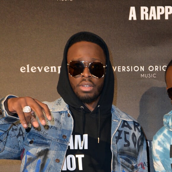 Gims et son frère Dadju lors de la soirée de lancement de la collection capsule "I'm not a rapper" de la marque Elevenparis (Eleven Paris) à Paris, le 11 avril 2019. © Veeren/Bestimage