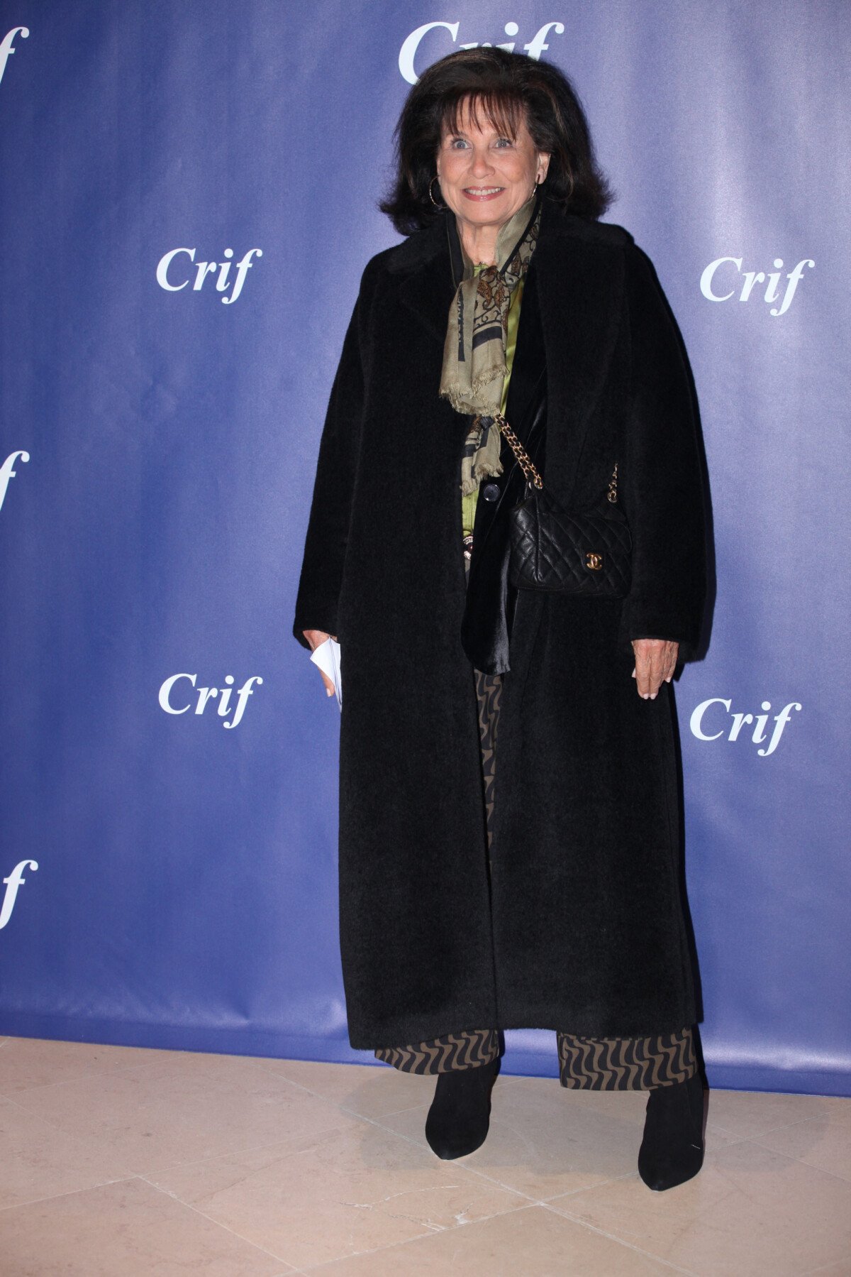 Photo : Anne Sinclair - Photocall du 37ème dîner annuel du conseil  représentatif des institutions juives de France (CRIF) au Carrousel du  Louvre à Paris. Le 13 février 2023 © Jonathan Rebboah / Panoramic /  Bestimage - Purepeople